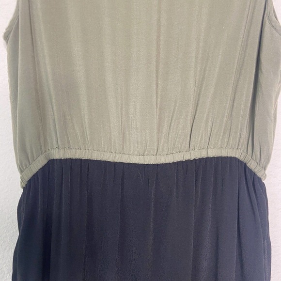 Anthropologie EDME & ESYLLTE Freya Color Block Green and Black Dress S - Picture 12 of 14